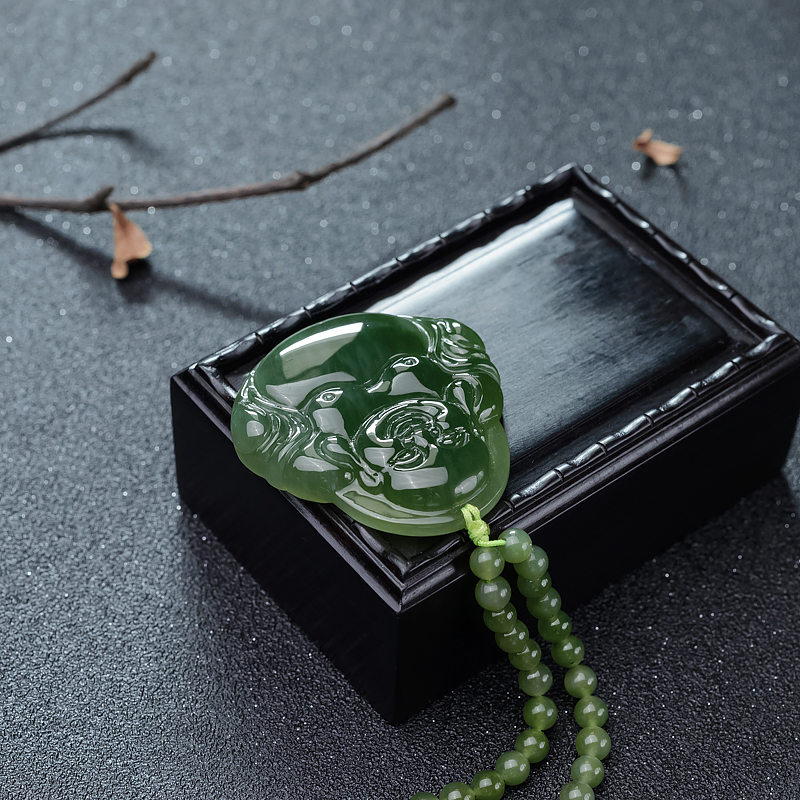 和田碧玉吊坠-红掌柜