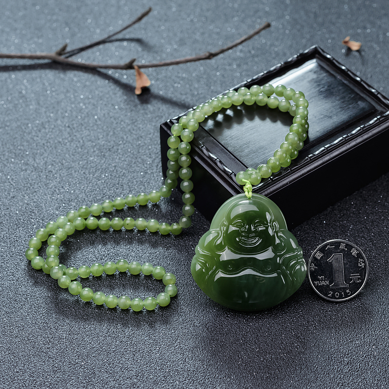 和田碧玉弥勒佛-红掌柜