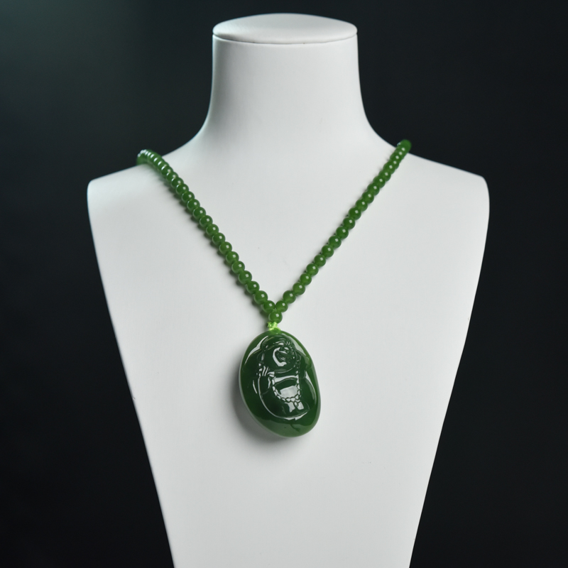 山料和田碧玉福在眼前项链-红掌柜