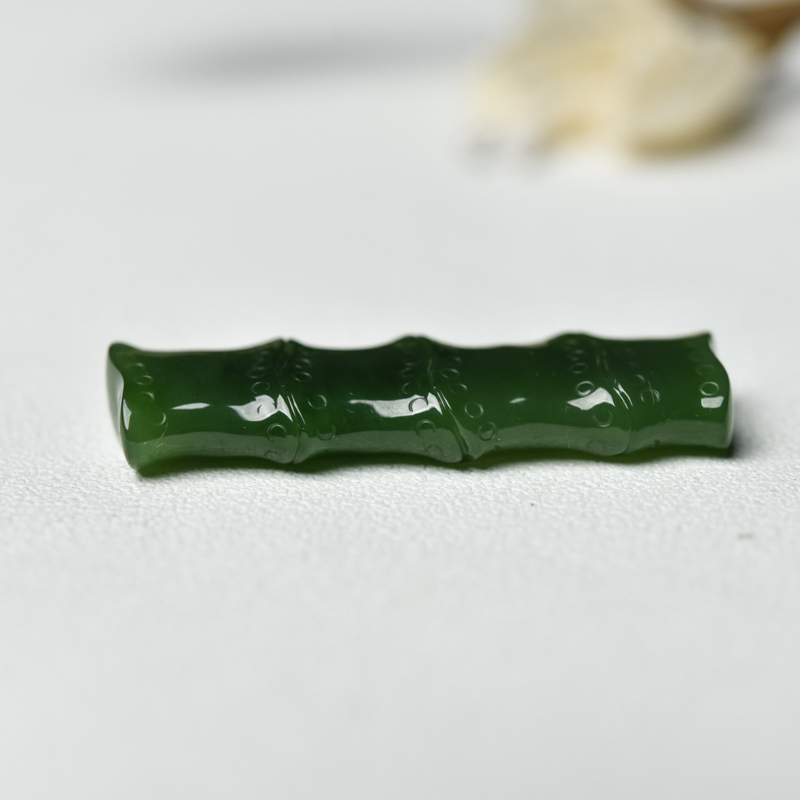 山料天然和田碧玉节节高升吊坠-红掌柜