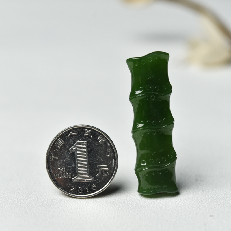 山料和田碧玉节节高升吊坠-红掌柜