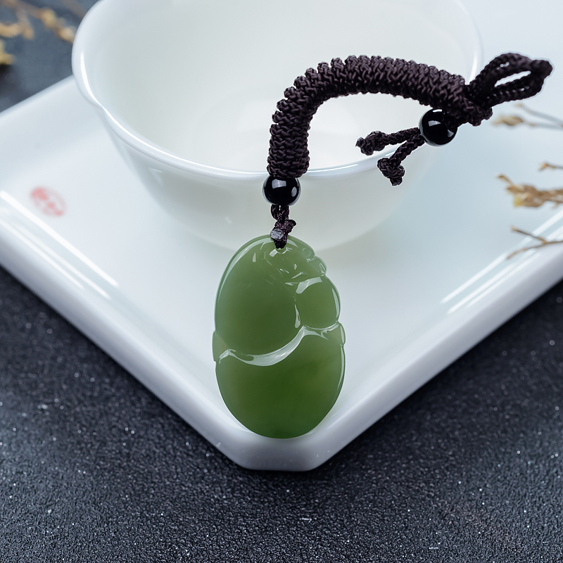 和田碧玉吊坠-红掌柜