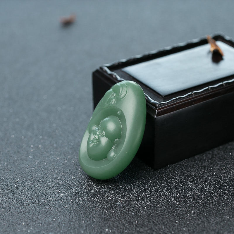 天然和田碧玉佛吊坠-红掌柜