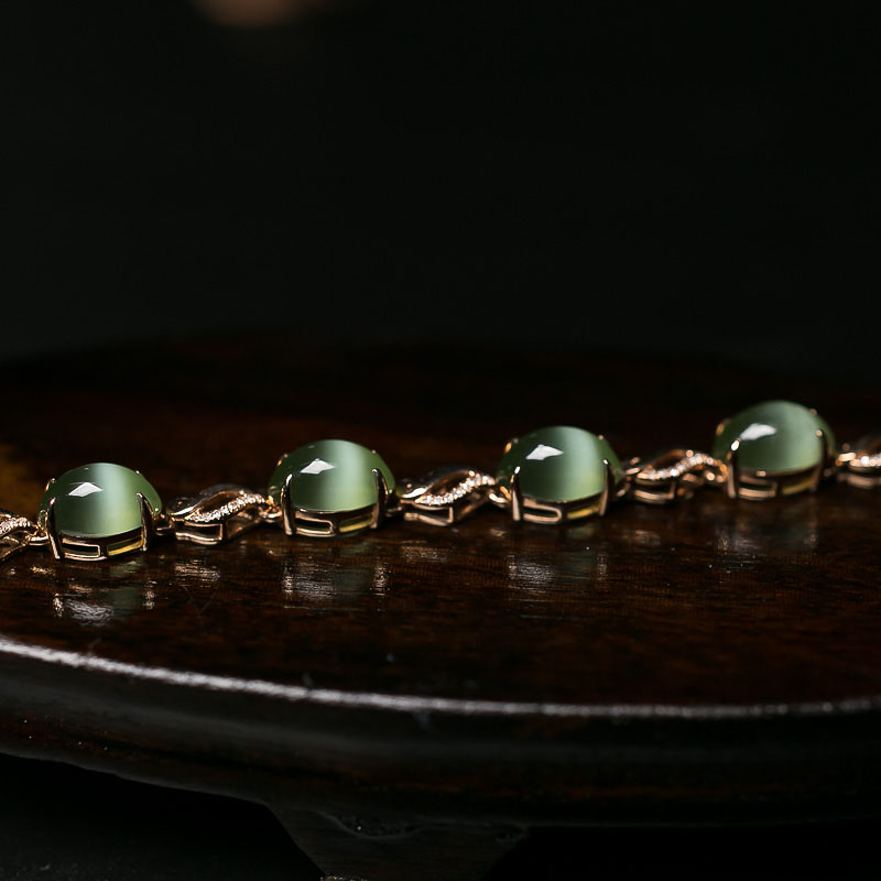 天然和田碧玉手链-红掌柜