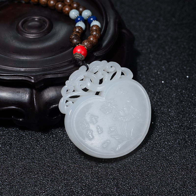 山料和田白玉吊坠-红掌柜