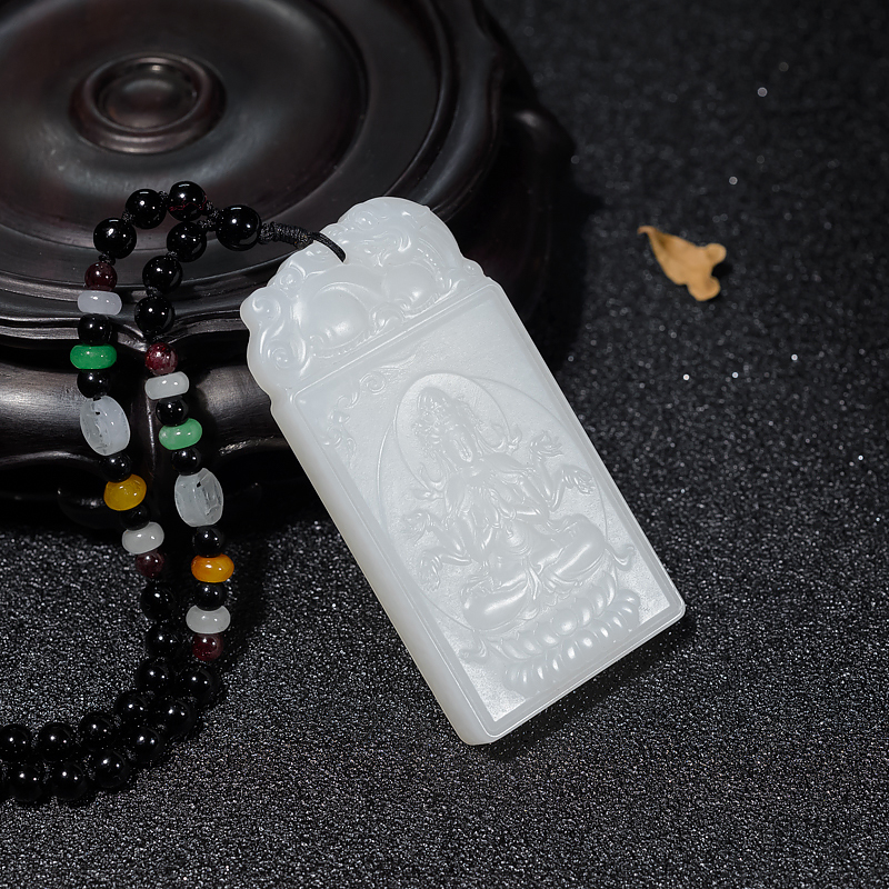 山料和田白玉吊坠-红掌柜