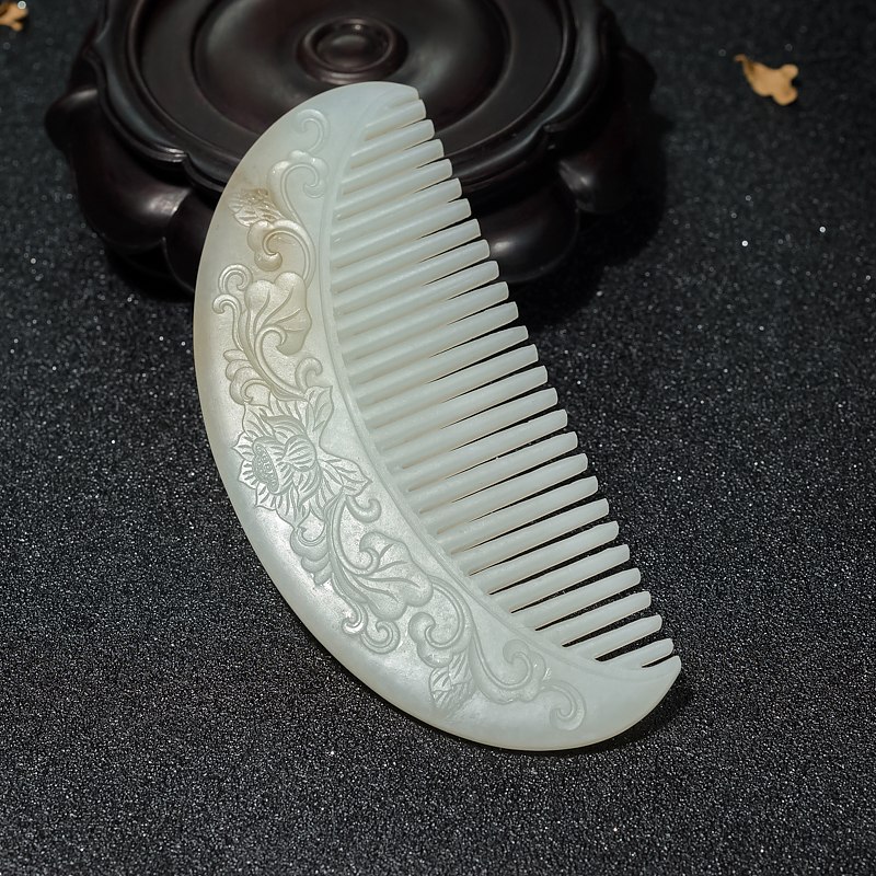 俄料和田白玉梳子-红掌柜