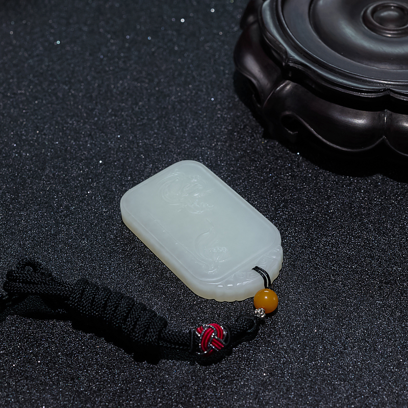 山料和田玉连年有余吊坠-红掌柜