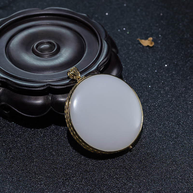 天然山料和田白玉观音吊坠-红掌柜