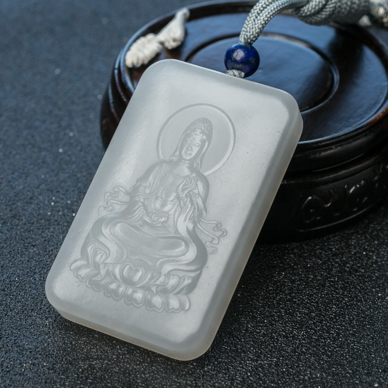 天然和田玉观音吊坠-红掌柜