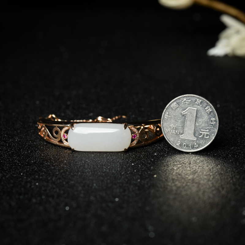 和田白玉手镯-红掌柜