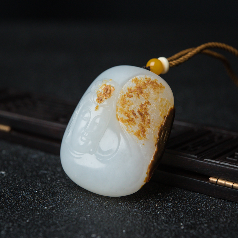 籽料和田玉佛吊坠-红掌柜