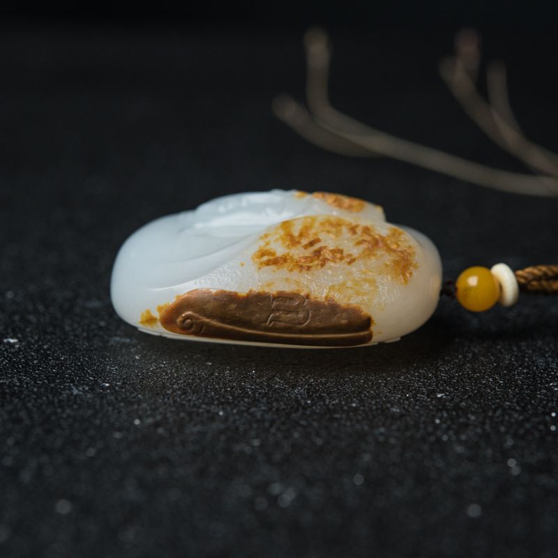 天然和田玉佛吊坠-红掌柜