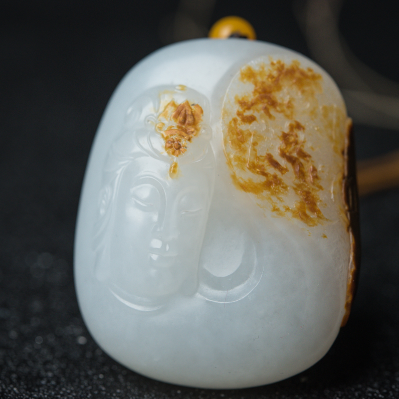 天然和田玉佛吊坠-红掌柜