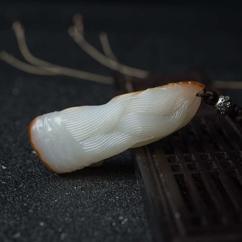 籽料和田玉节节高升吊坠-红掌柜