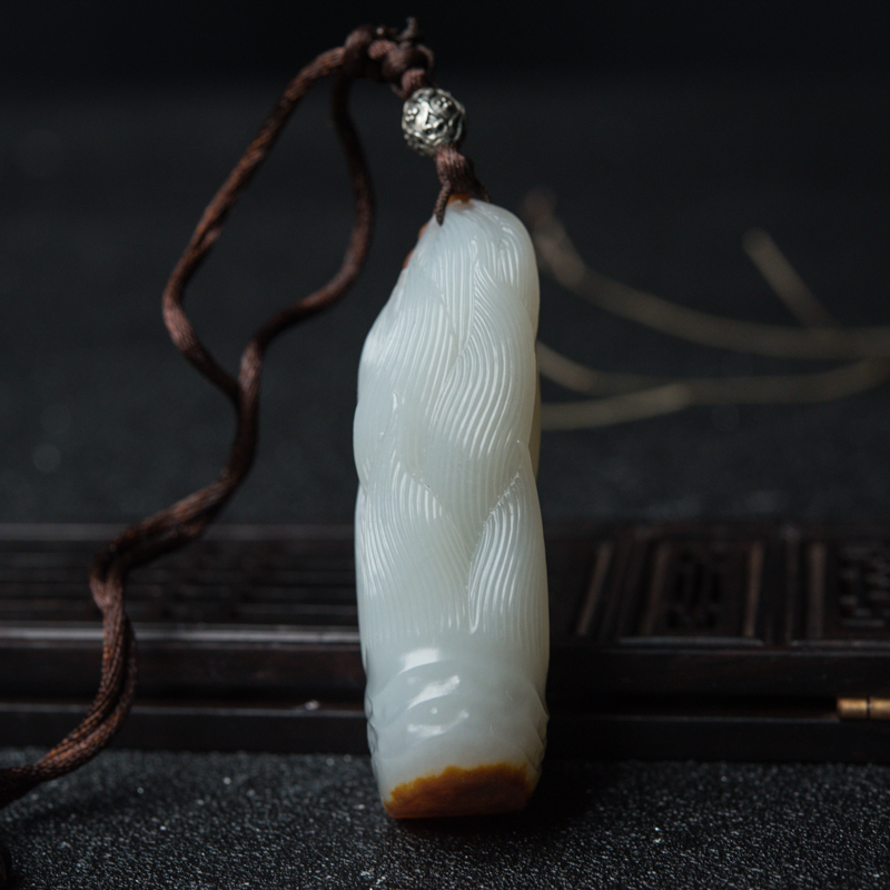 和田玉节节高升吊坠-红掌柜