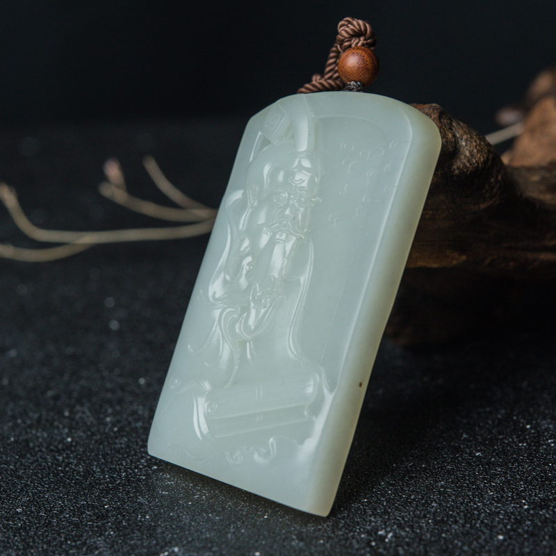 籽料和田青白玉吊坠-红掌柜