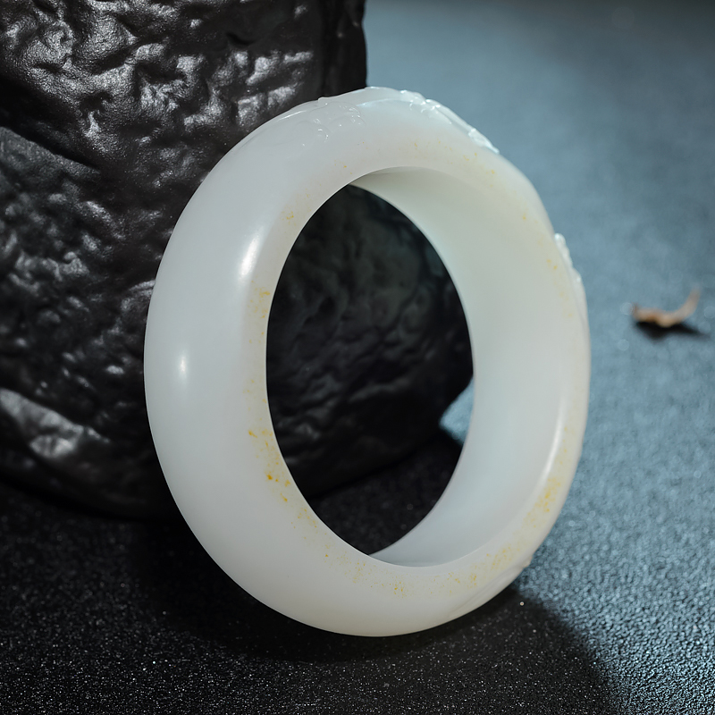 山料和田白玉龙凤手镯