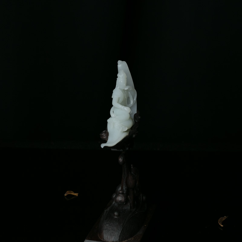 山料和田玉观音摆件-红掌柜