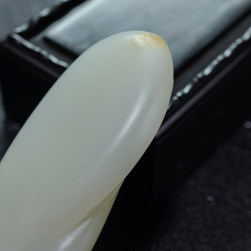 山料和田白玉手把件-红掌柜