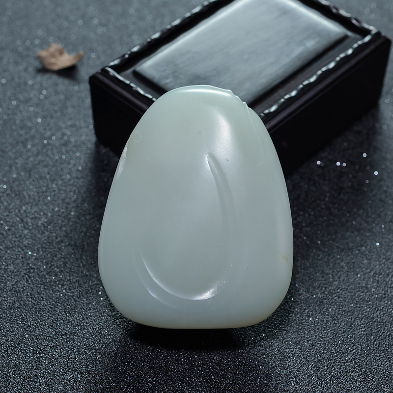 天然山料和田玉弥勒佛手把件-红掌柜