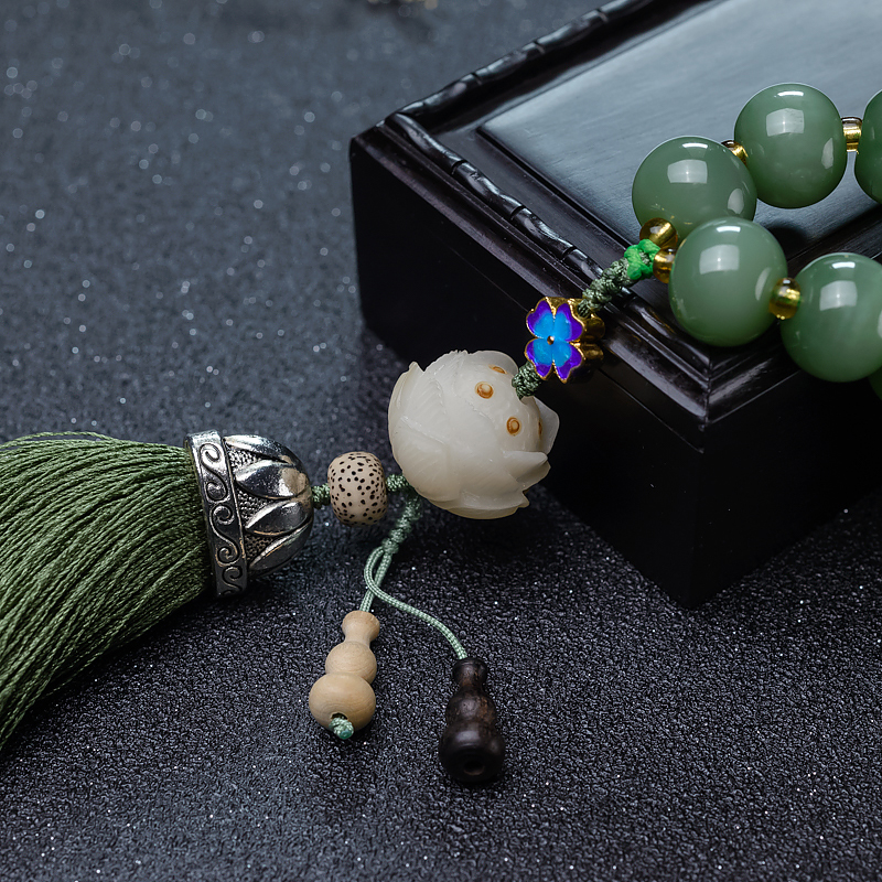 山料和田碧玉手持-红掌柜