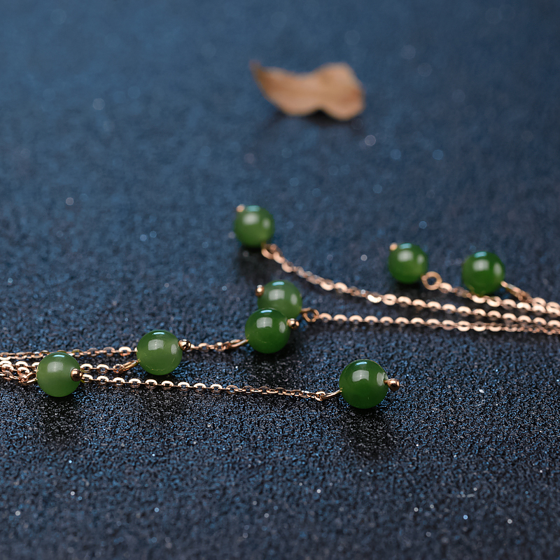 和田碧玉耳坠-红掌柜