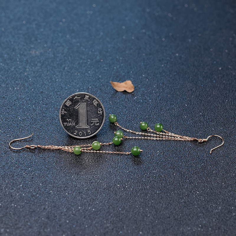 山料和田玉耳坠-红掌柜