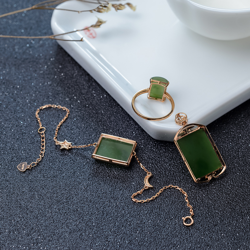 和田碧玉套装-红掌柜