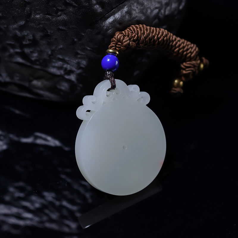 籽料和田白玉吊坠-红掌柜