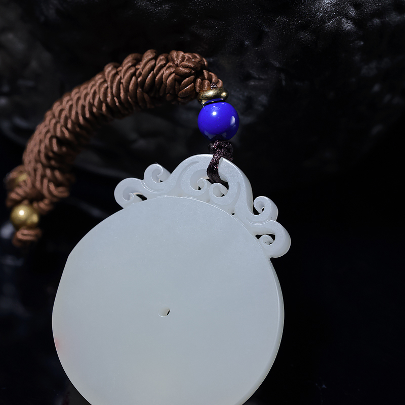 和田白玉吊坠-红掌柜