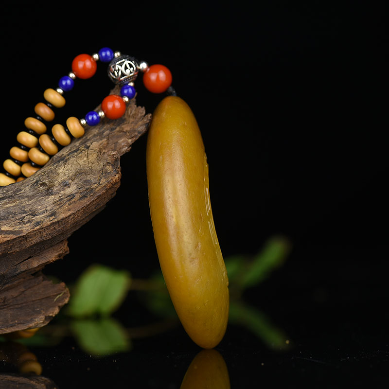 籽料俏色和田玉辰龙-红掌柜