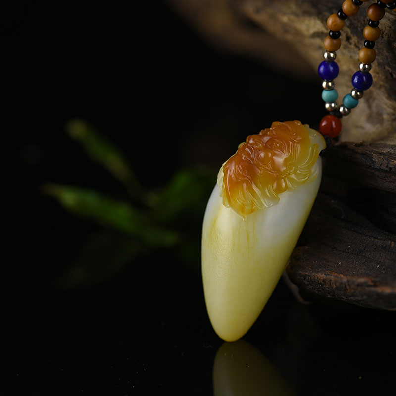 籽料和田玉钟馗吊坠-红掌柜