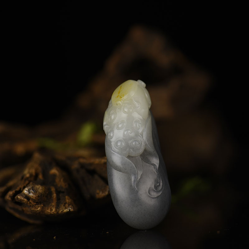 籽料和田玉一品清廉吊坠-红掌柜