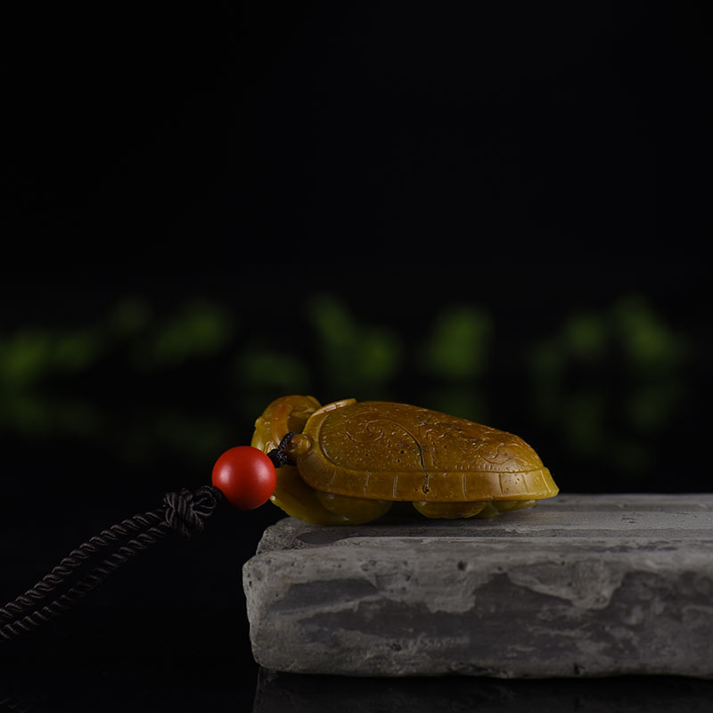 籽料和田玉龙龟吊坠-红掌柜