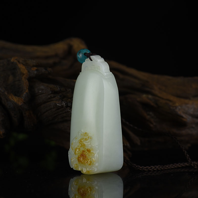 籽料和田白玉吊坠-红掌柜