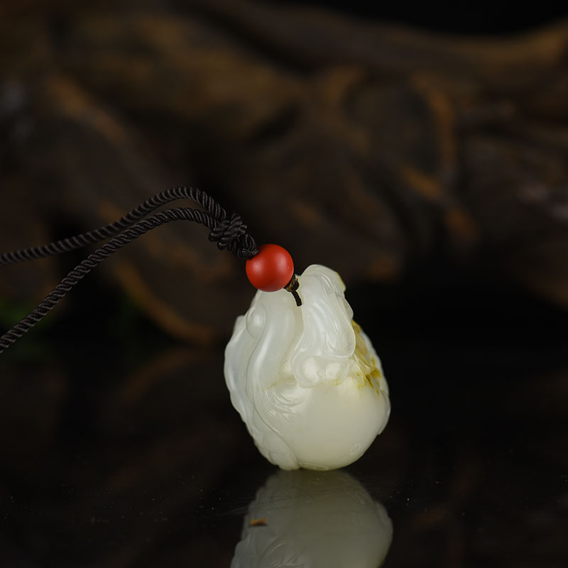 籽料和田白玉吊坠-红掌柜