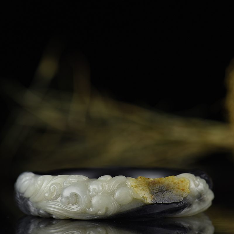 新疆和田玉年年有余手镯-红掌柜