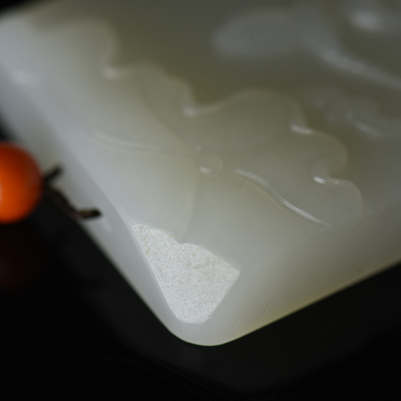 和田白玉荷塘清趣吊坠-红掌柜