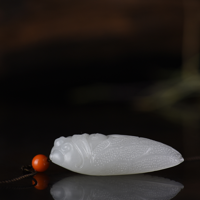 籽料和田玉一鸣惊人吊坠-红掌柜