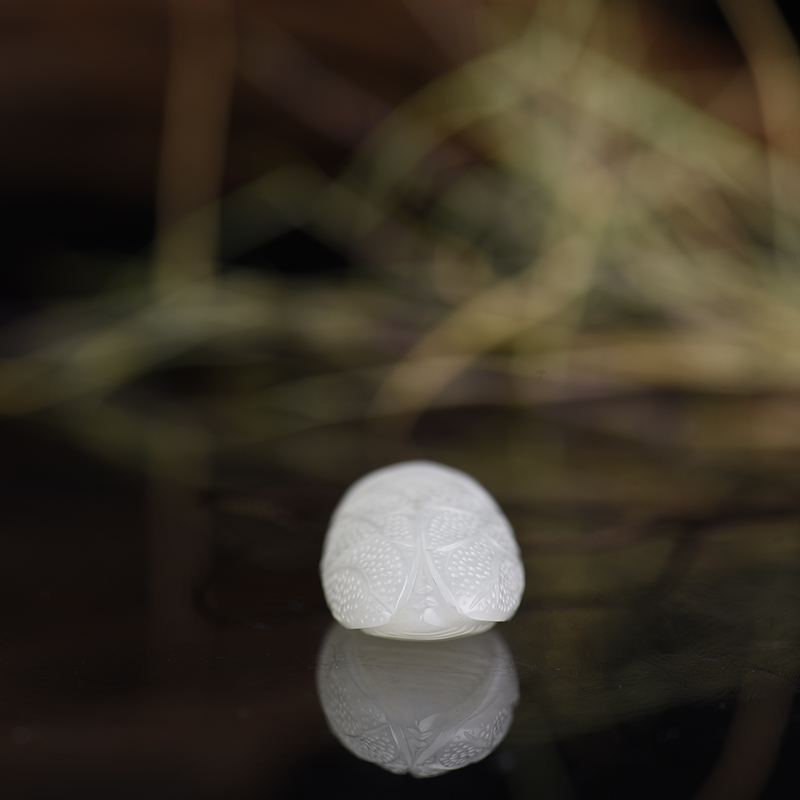 天然和田玉一鸣惊人吊坠-红掌柜