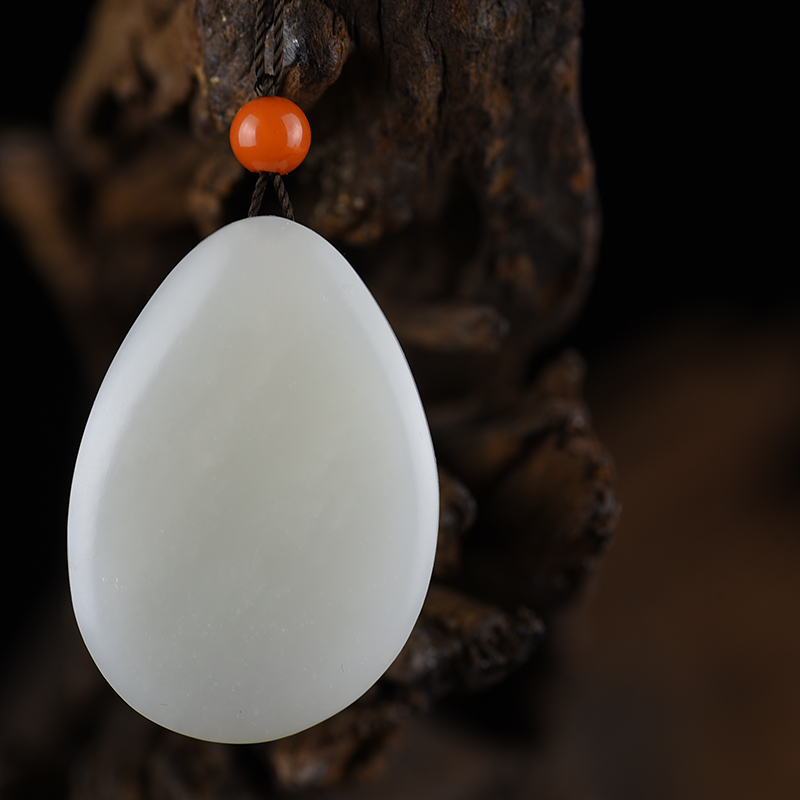 新疆天然和田白玉佛引福来吊坠-红掌柜