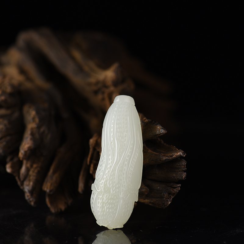 新疆籽料和田白玉摆财吊坠-红掌柜