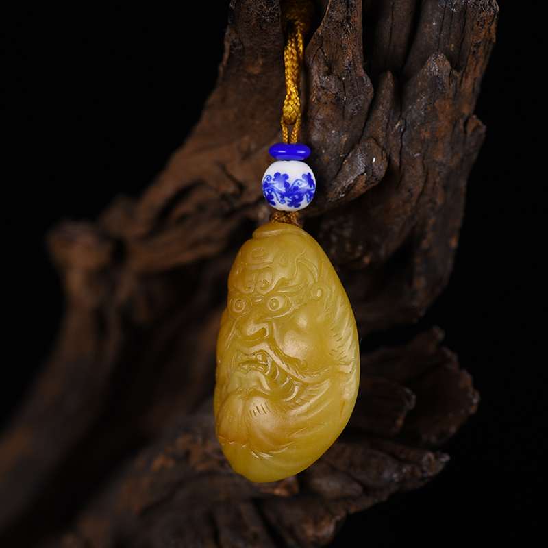 籽料和田玉钟馗吊坠-红掌柜