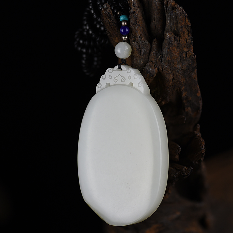 籽料和田白玉吊坠-红掌柜