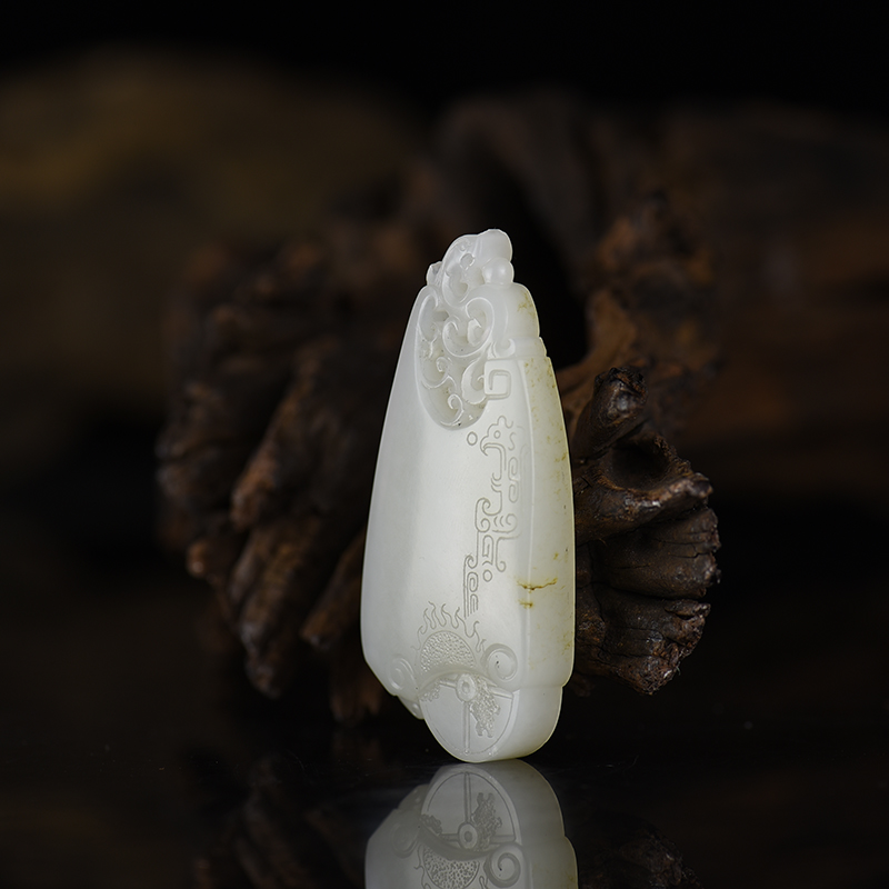 籽料和田白玉吊坠-红掌柜