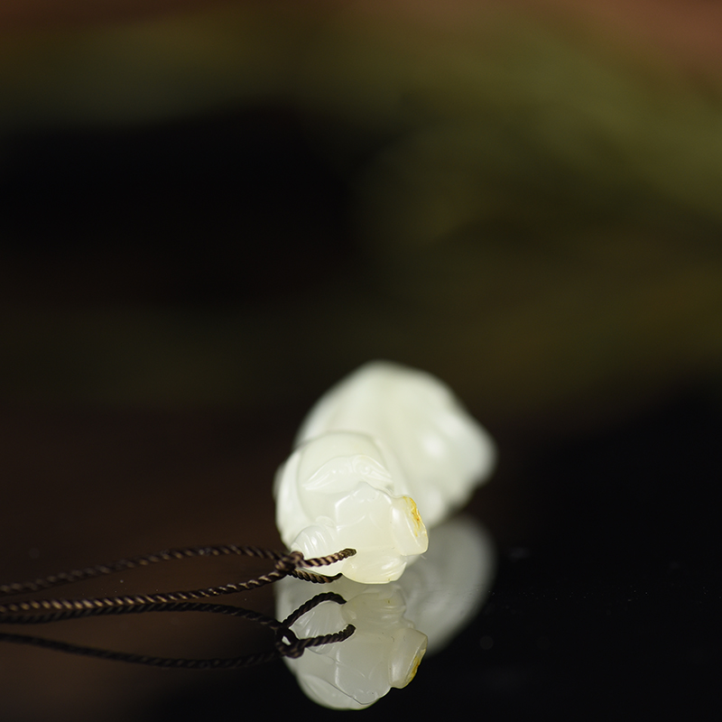 和田青白玉旺财-红掌柜