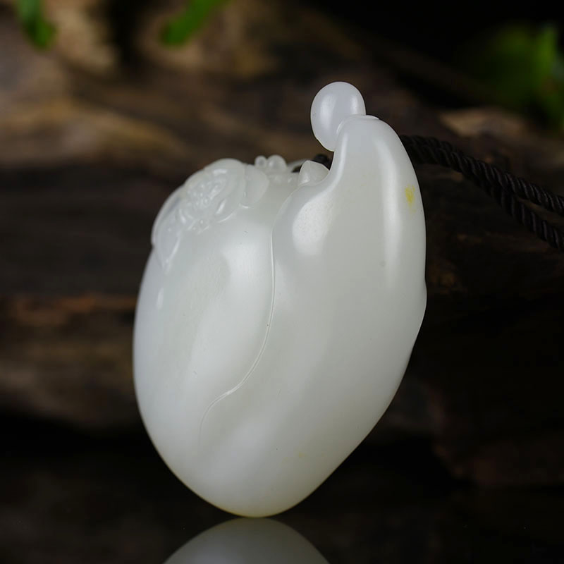 籽料和田白玉吊坠-红掌柜