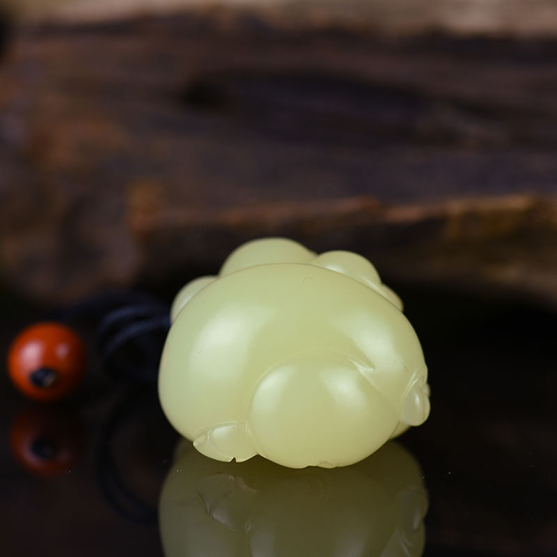 新疆和田黄玉亥猪吊坠-红掌柜