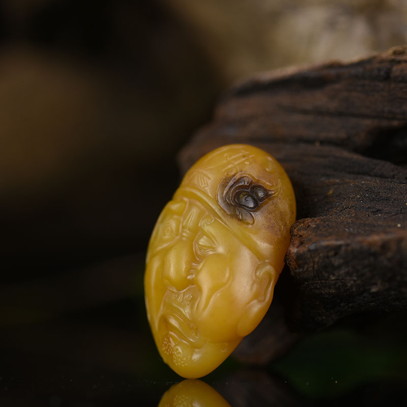 籽料和田玉济世活佛吊坠-红掌柜